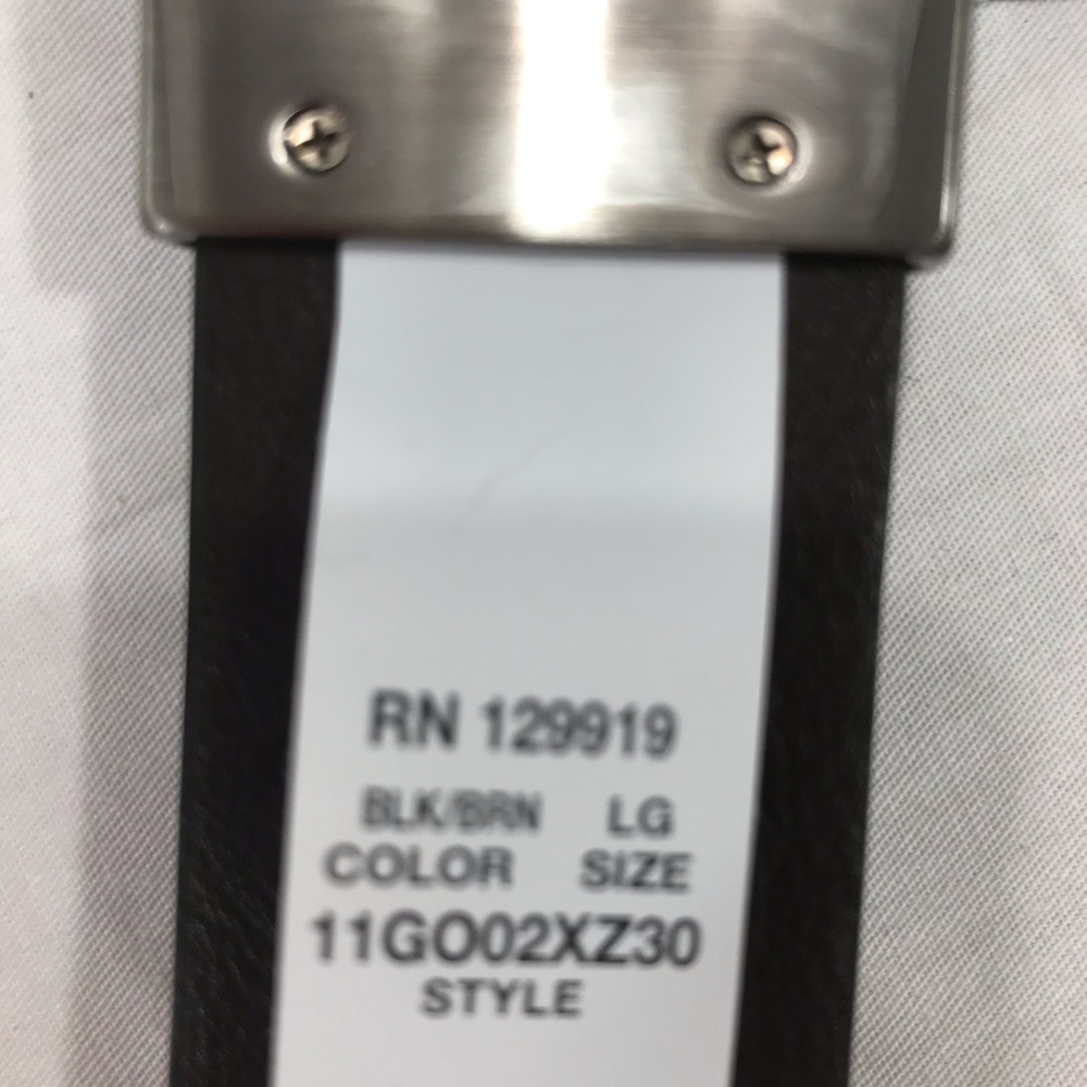 Guess Reversible Leather Belt, Black, Brown, Large - Picture 5 of 5